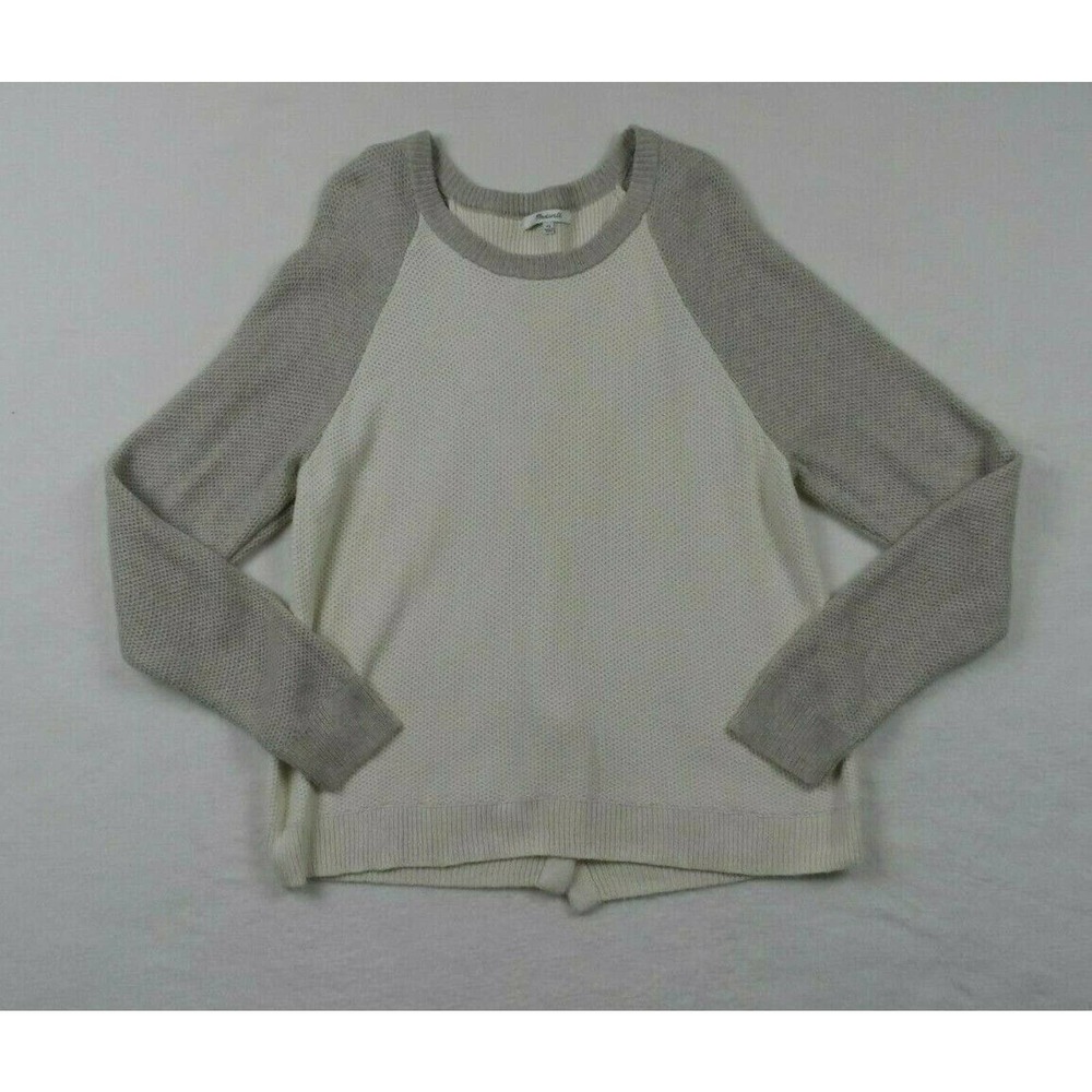 Madewell Province Sweater Women Cream Tan Criss XL